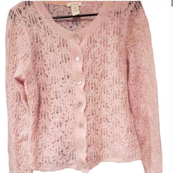 Sundance LaRosa Pink Mohair/Lambswool Cardigan XS Femme Softgirl vtg inspired - Picture 2 of 4